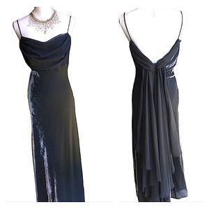 Betsy & Adam Black & Silver Gown. B11